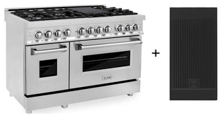 ZLINE 48" Dual Fuel Range, Stainless With Reversible Griddle RA-GR-48