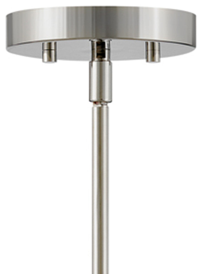 Lark Lane 7" Single Cylindrical Pendant, Polished Nickel + Cased Opal Glass