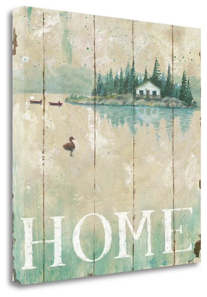 "Waterside Lodge I" By Daphne Brissonnet, Giclee Print on Gallery Wrap Canvas