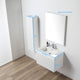 Floating Bathroom Vanity with Sink, Wall Mounted Vanity, White, 30" W/ Sink, Side Cabinet