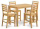 5 Pc Counter Height Pub Set -Pub Table And 4 Kitchen Chairs