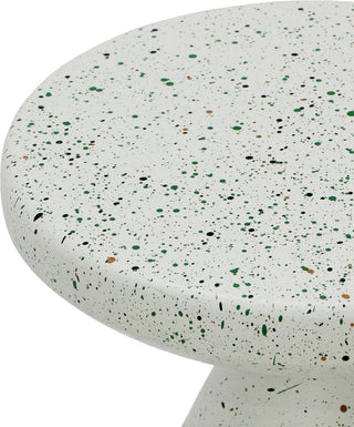 Anika Iron Terrazzo End / Side Table, White