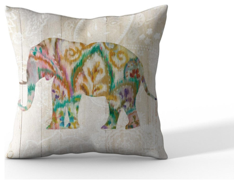 Cortesi Home Boho Paisley Elephant II' by Danhui Nai, PILLOW