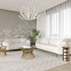 Michelle Cream Velvet Pleated Loveseat