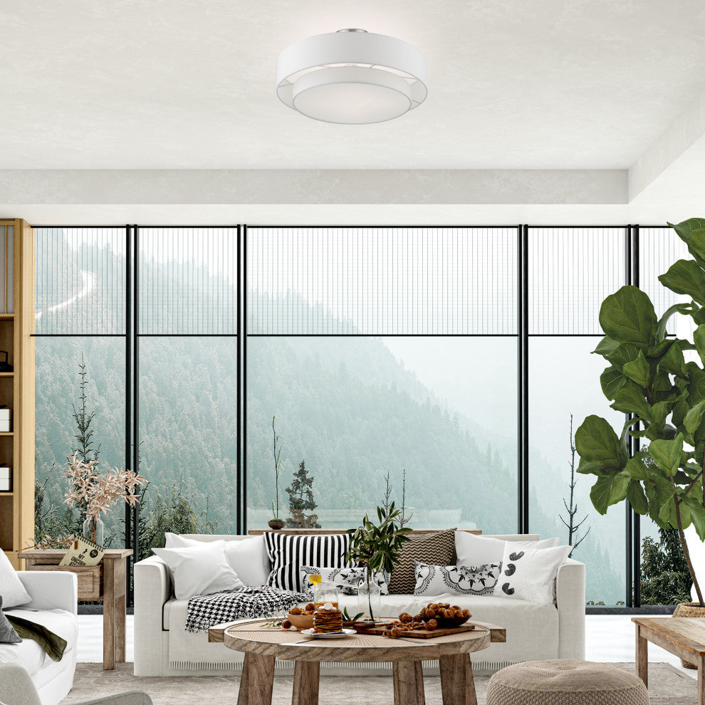 Meridian 4 Light Brushed Nickel Semi-Flush Mount