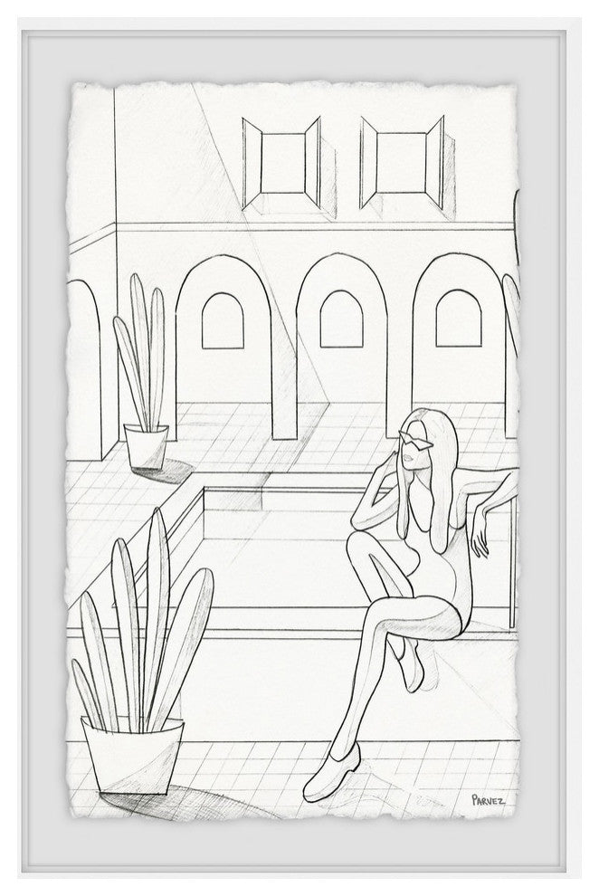 "Never Bored" Framed Painting Print, 30"x45"