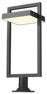 Z-Lite 1 Light Outdoor Pier Mounted Fixture, Black, 566PHXLR-533PM-BK-LE
