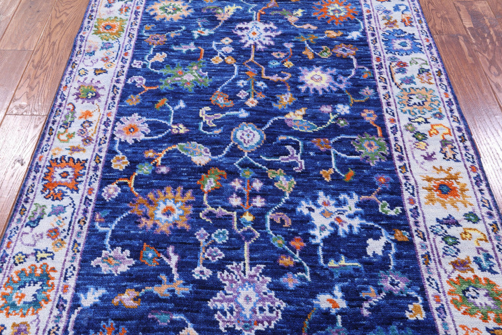 4' 2" X 6' 3" Handmade Turkish Oushak Wool Rug - Q15468