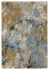 Oriental Weavers Evolution Indoor Rug Blue/ Gold 2'3" X 8'