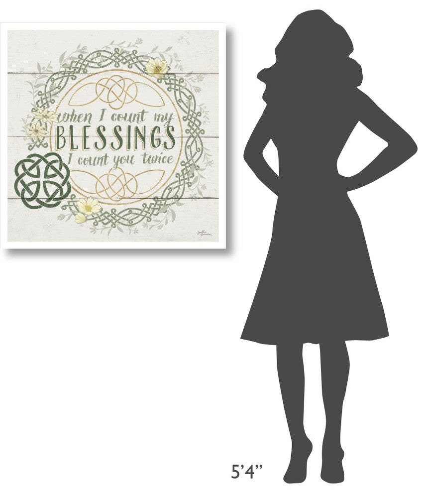 "Irish Blessing II" Digital Paper Print by Janelle Penner, 32"x32"