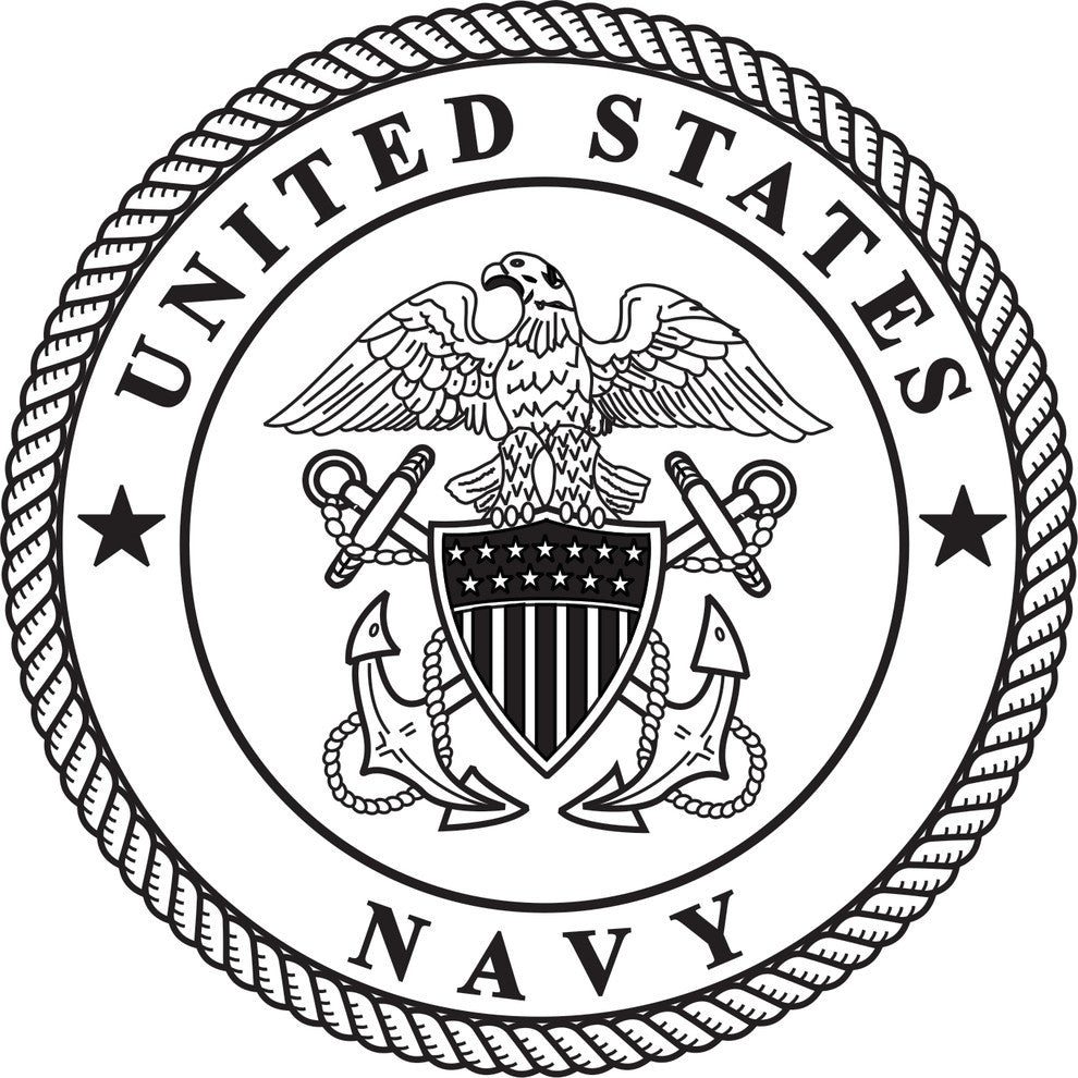 Deluxe Combination Flag and Medal Display Case, Navy Emblem