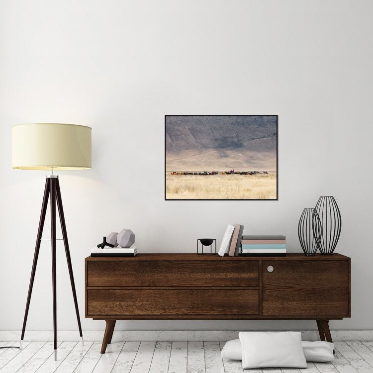 "Incredible Maasai" Framed Canvas Giclee by Mathilde Guillemot, 37x28"