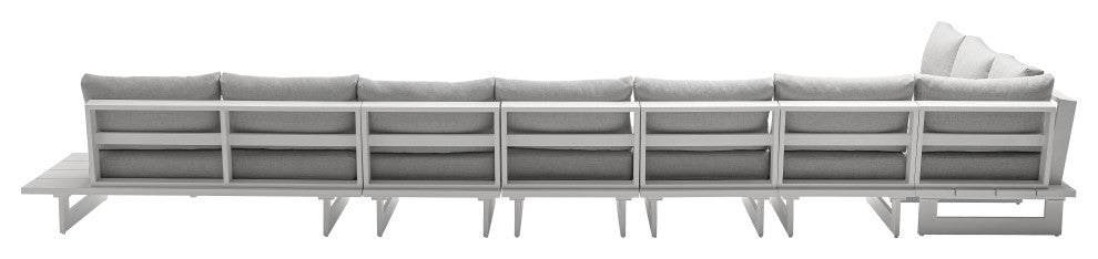 Maldives Grey Water Resistant Fabric Outdoor Patio Modular Sectional