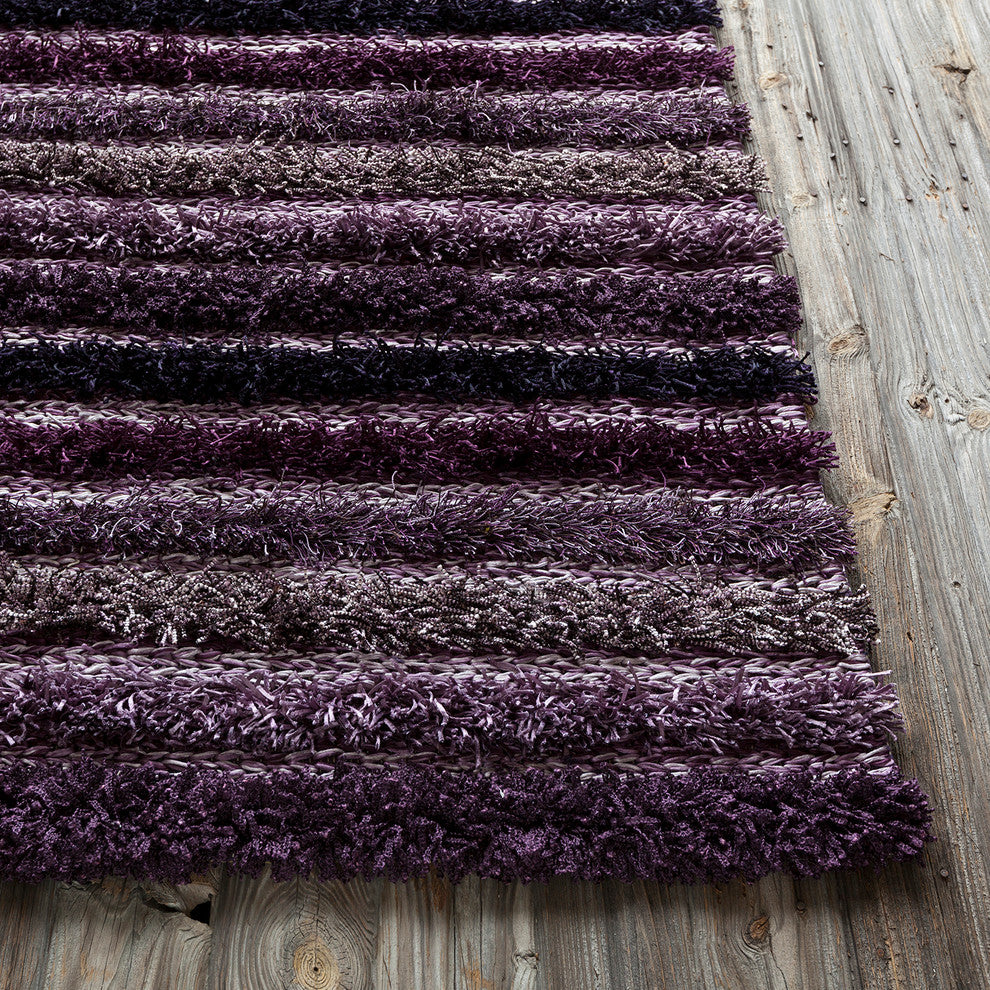 Lavasa Contemporary Area Rug, Purple, 5'x7'6"
