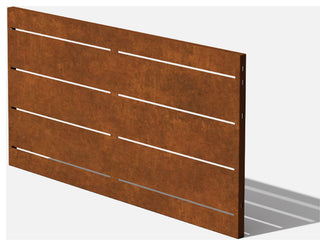Alta Corten Steel Decorative Screen Panel, Linear