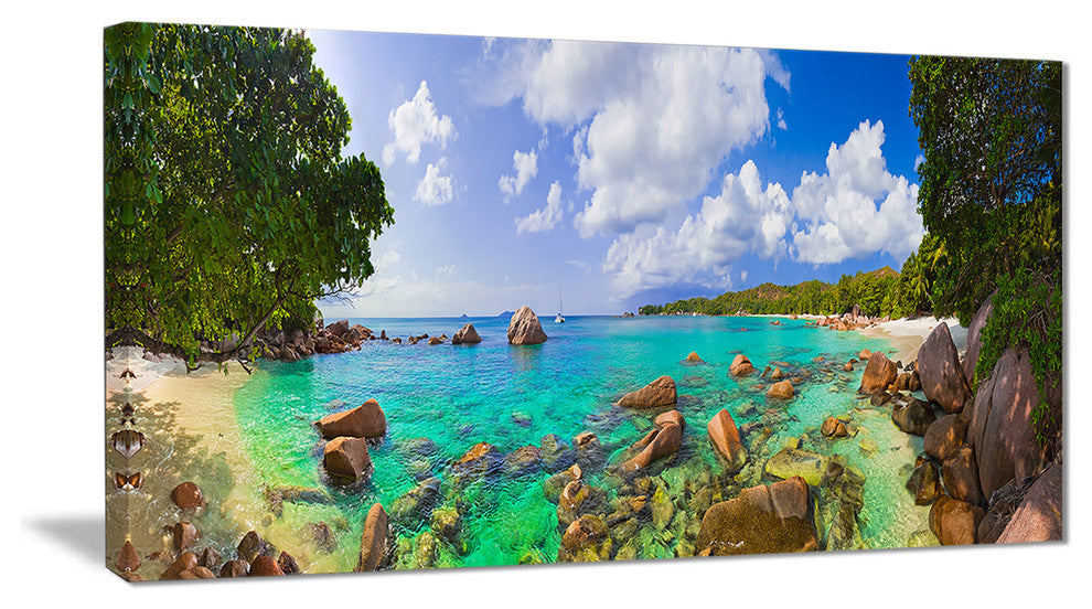 "Beach Anse Lazio at Seychelles" Canvas Print
