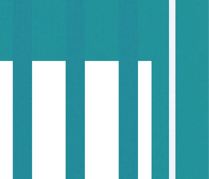 18"x30" Beach Blanket, Stripe Print Hand Towel, Teal