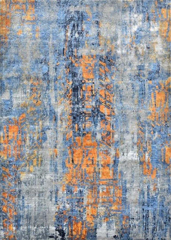 Ahgly Company Indoor Rectangle Mid-Century Modern Area Rugs, 7' x 9'