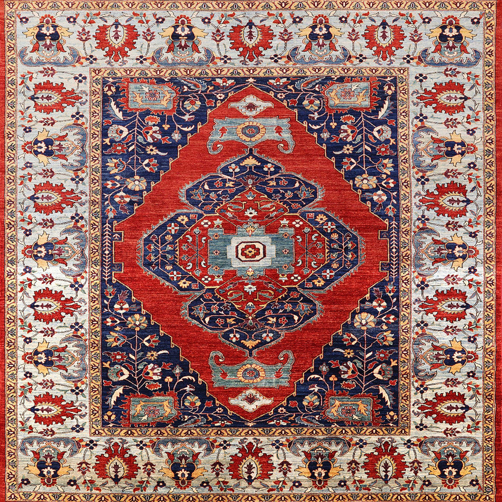Ahgly Company Indoor Square Mid-Century Modern Area Rugs, 4' Square