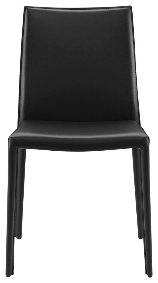 Elite Living Prima, Set of 2, Mid-Century Modern Dining Chair, Black