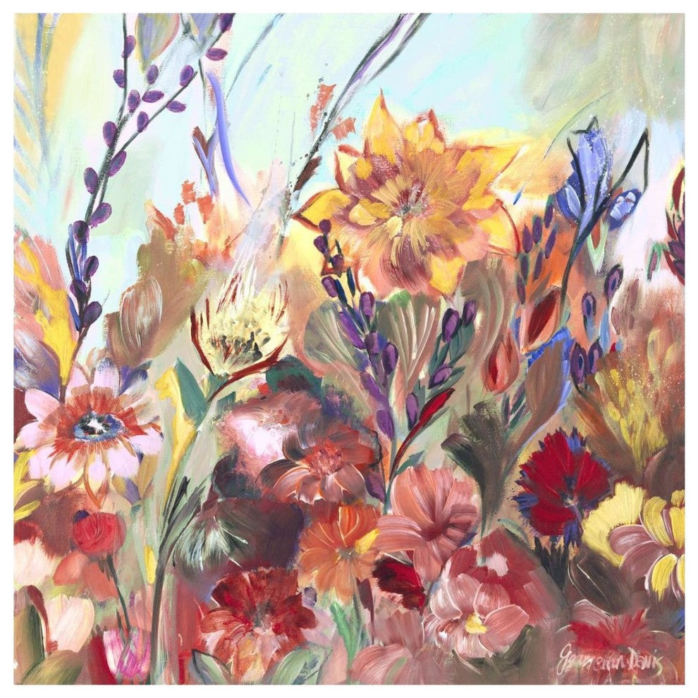 "First Day of Spring" Digital Paper Print by Joan Elan Davis, 38"x38"