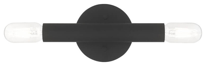 Livex Copenhagen 2 Light 17" Tall Black ADA Wall Sconce