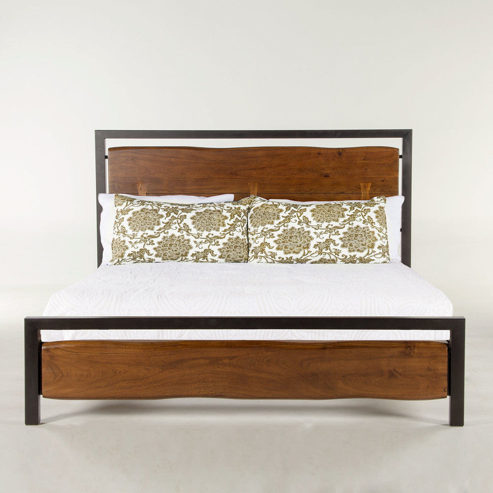 Glenwood Live Edge Acacia Wood King Bed