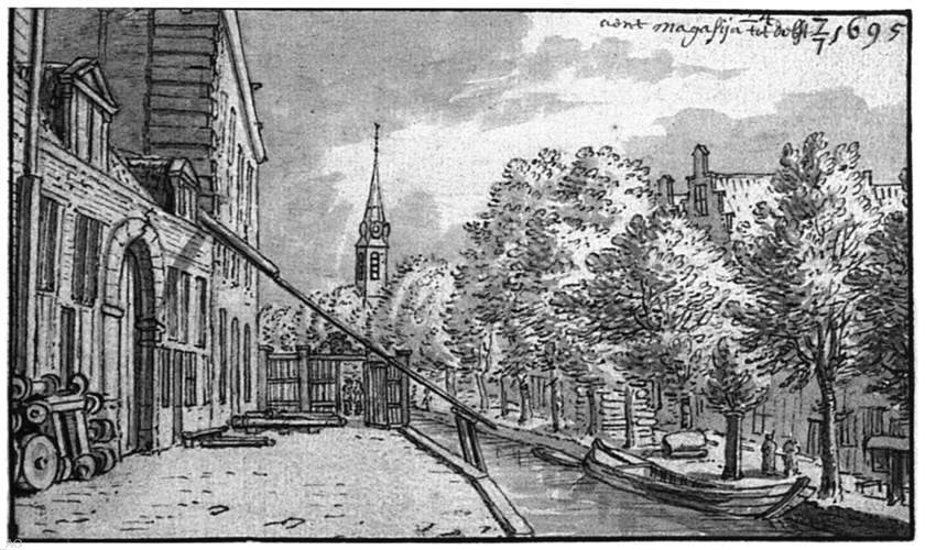 Josua De Grave The Armamentarium on De Geer Canal Delft Gallery Wrapped Canvas
