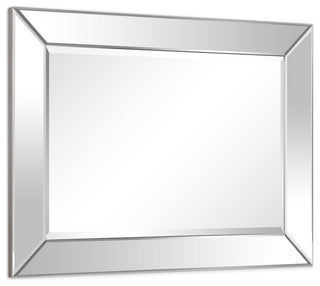 Modern Beveled Rectangle Wall Mirror, 1"-Beveled Center Mirror, 40"x 30"