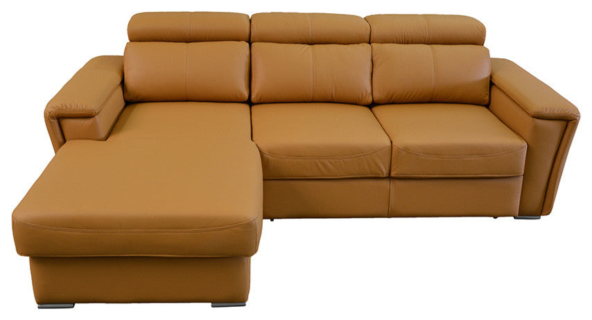 Tropic 1 Leather Sectional Sofa, Left Corner