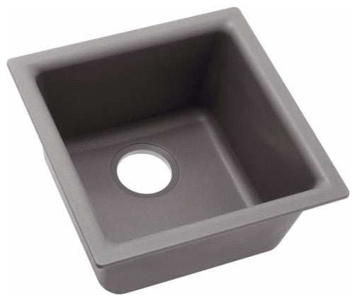 Elkay 15 3/4" Single Bowl Drop In/Undermount Bar/Prep Kitchen Sink, ELG1616GR0
