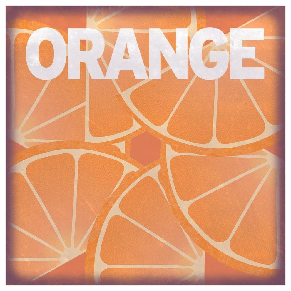 "Citrus - Orange" Digital Paper Print by BG.Studio, 32"x32"
