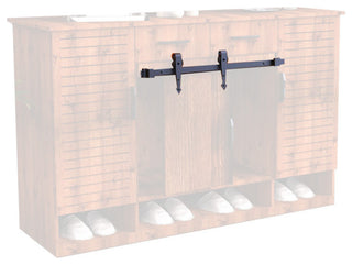 Mini Sliding Barn Door Hardware Kit, Arrow Design, 114", Single