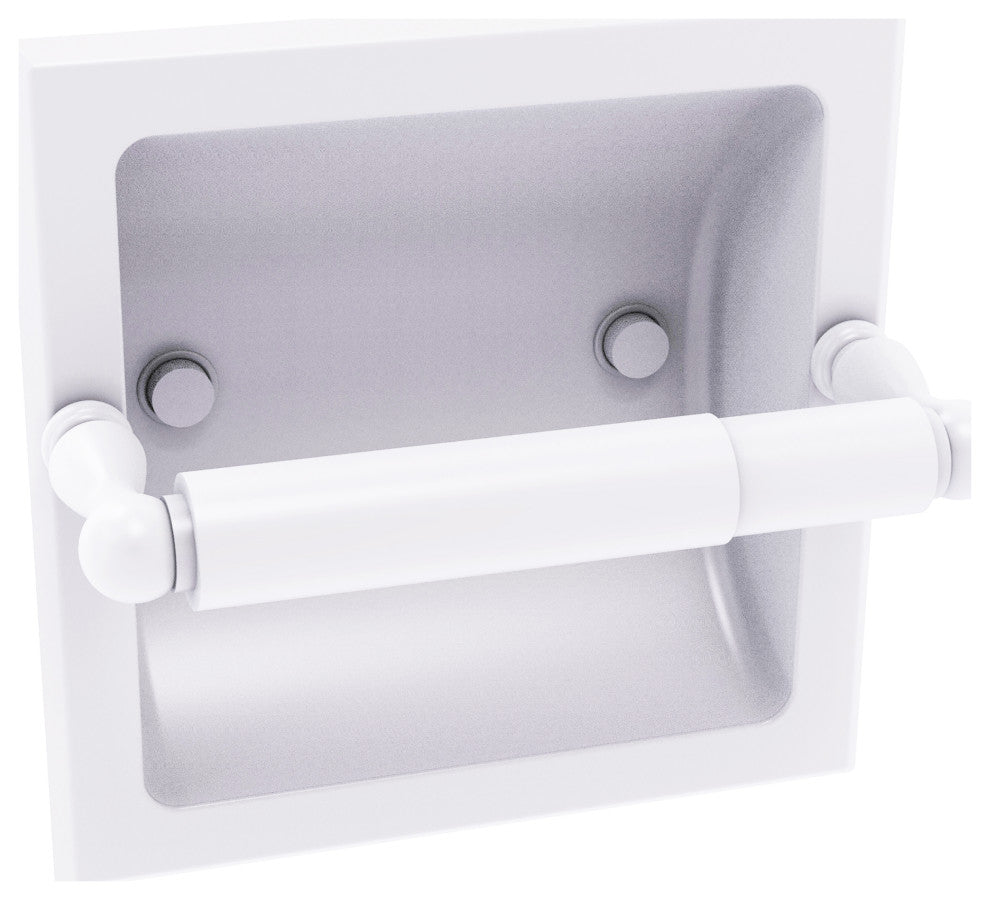 Regal Recessed Toilet Tissue Holder, Matte White