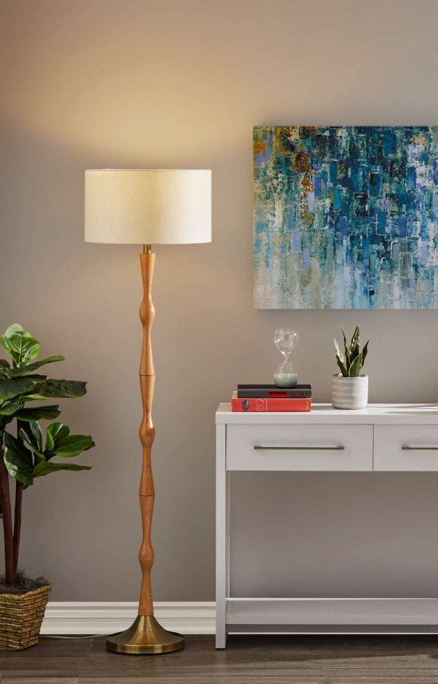 Eve Floor Lamp, Natural, 61.25"