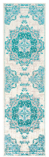Surya Paramount PAR-1110 5'3"x7'9" Rug, Teal/Aqua/Light Gray/Cream