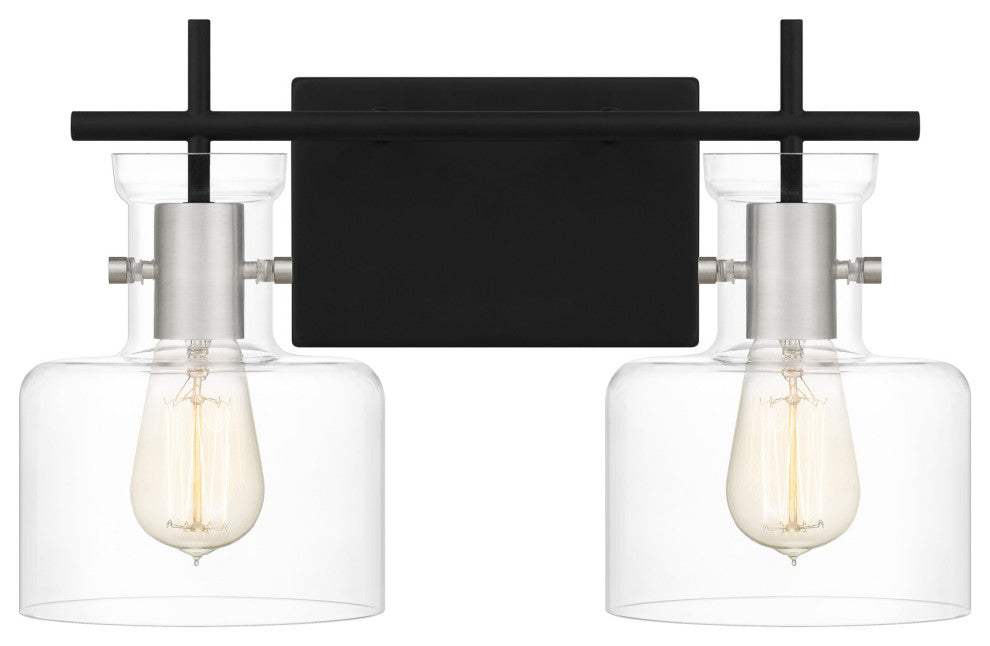 Quoizel PEN8616 Pensbury 2 Light 16"W Bathroom Vanity Light - Matte Black