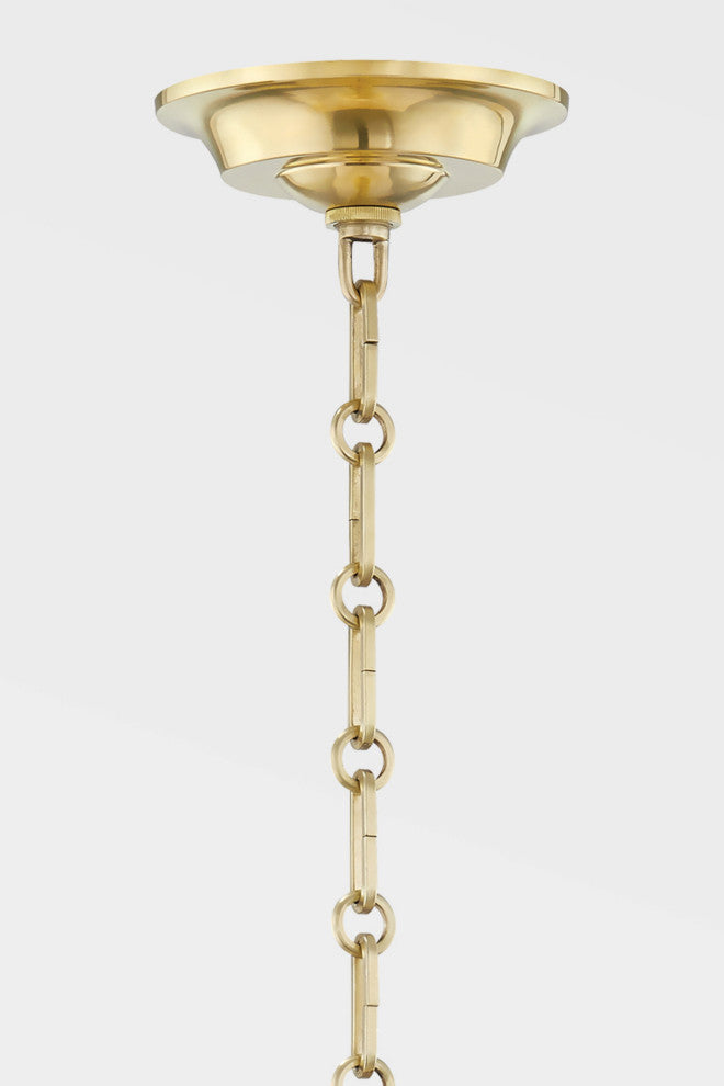 Sphere No. 3 1-Light Pendant by Mark D. Sikes, Small, Aged Brass, Clear
