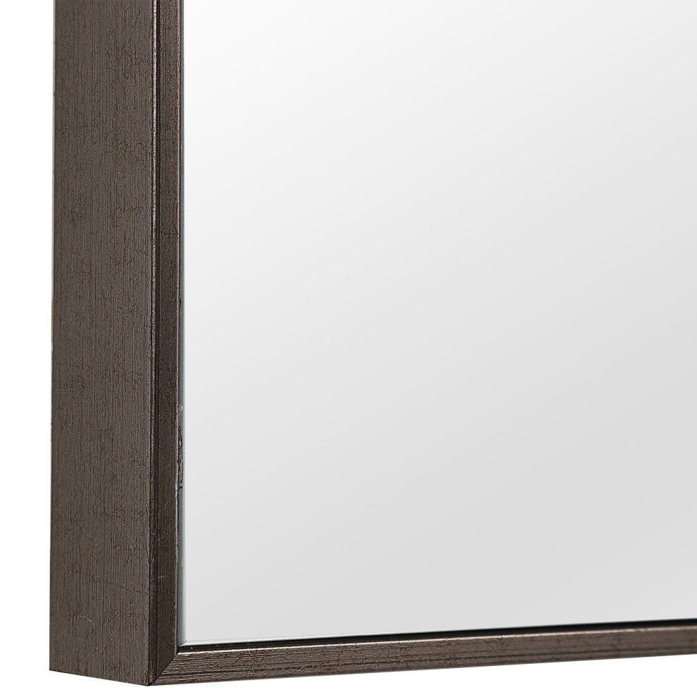 31" Industrial Black Rectangle Mirror