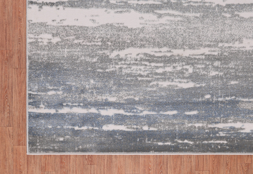 High-Low Ellis Gray/Blue Rug, Gray, 6'5"x9'5"
