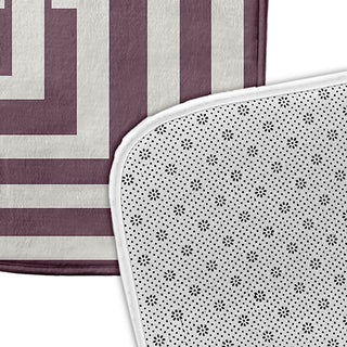 34" x 21" Greek New Key Bathmat, Dusty Purple