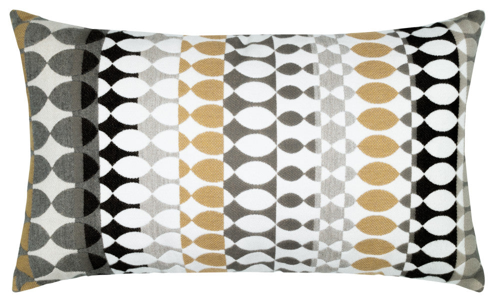 Modern Oval Dune Lumbar Indoor/Outdoor Performance Pillow, 12"x20"