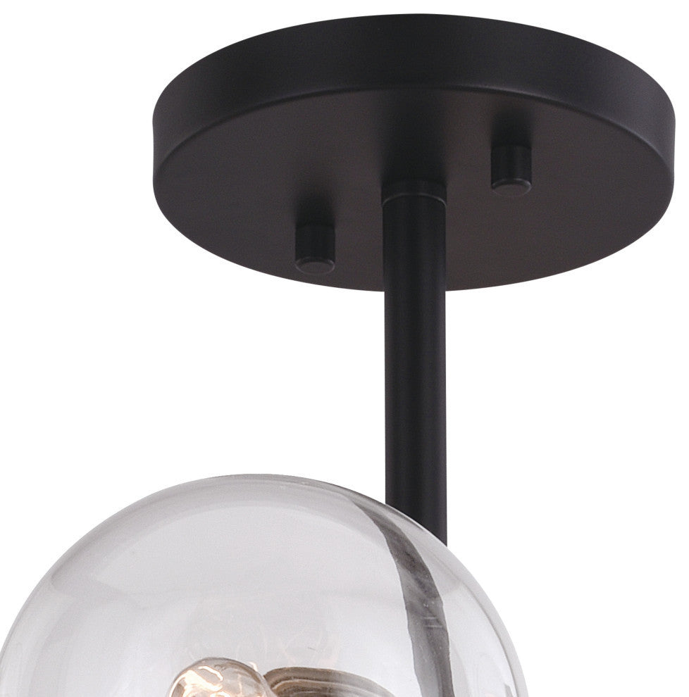 Orbit 30" 9L Semi-Flush Mount Muted Brass and Oil Rubbed Bronze