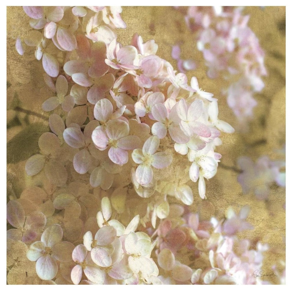 "Gilded Hydrangea I" Digital Paper Print by Sue Schlabach, 20"x20"