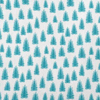Christmas Trees Pattern Indoor/Outdoor Throw Pillow, Turquoise, 18"x18"