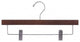 Wooden Bottom Hanger With Clips, Walnut/Chrome, Box of 100