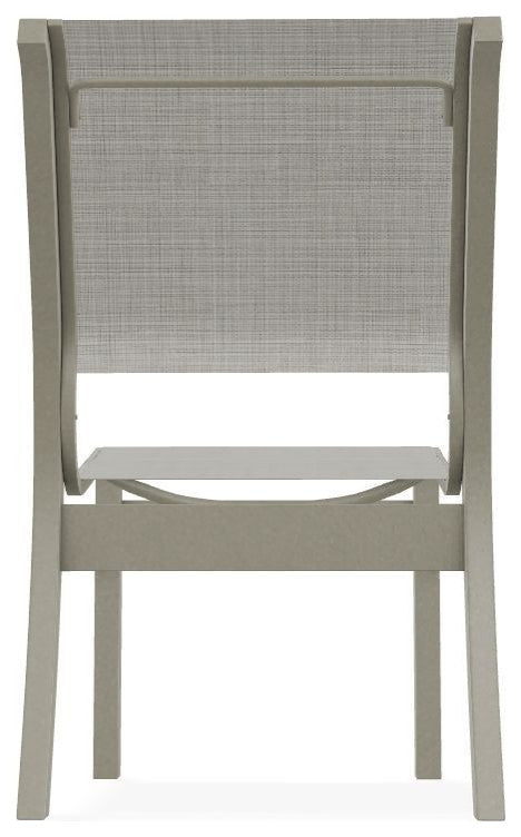 Leeward Sling Stackable Outdoor Dining Chair, Deacon/Storm