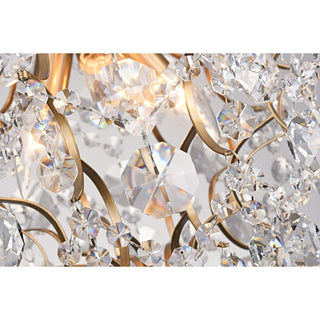 Belle Indoor 3-light Brushed Brass Crystal Chandelier