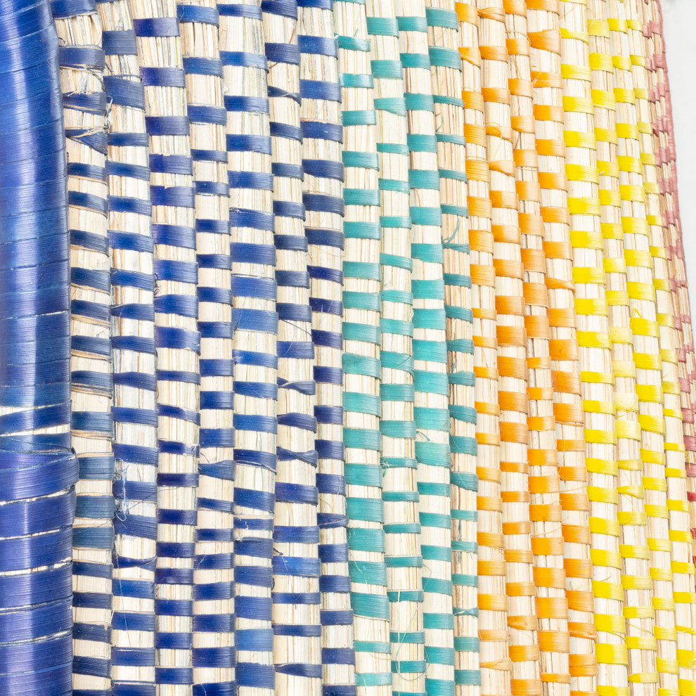Rainbow Palm Wall Sculpture, Artisan Crafted, Malawi