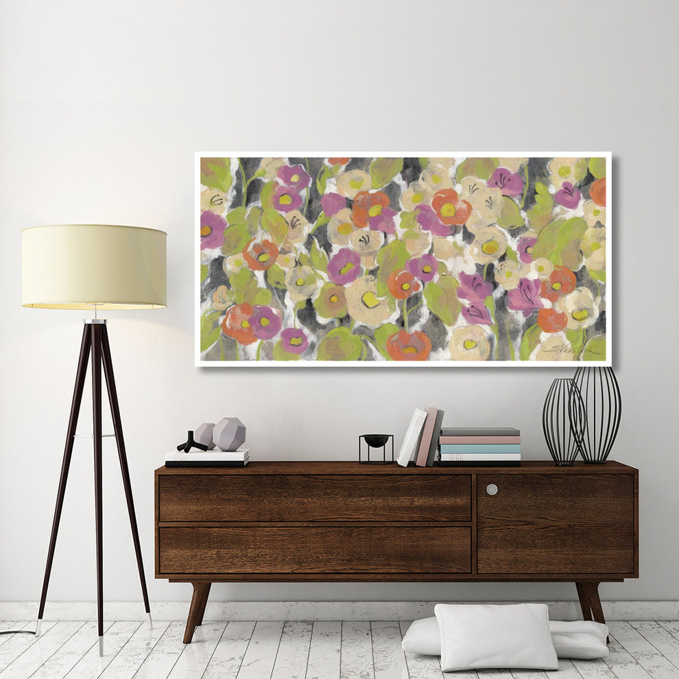 "Velvety Florals" Digital Paper Print by Silvia Vassileva, 74"x38"